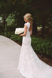 Mermaid Open Back Lace & Tulle Bridal Gowns