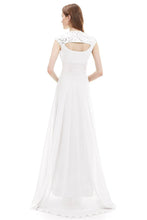 OKdress Chiffon Long White Formal Prom Dress