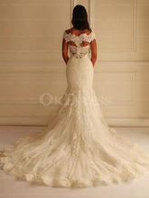 Neat Zipper Trumpet/Mermaid Lace Natural Wedding Dresses