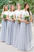 Colored Long Tulle Bridesmaid Dresses