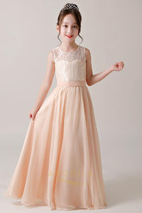 A-line/Princess Chiffon & Lace Flower Girl Dresses