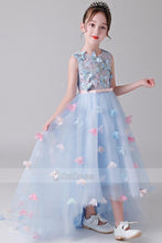 Cute High-Low Jewel Neckline Flower Girl Dresses