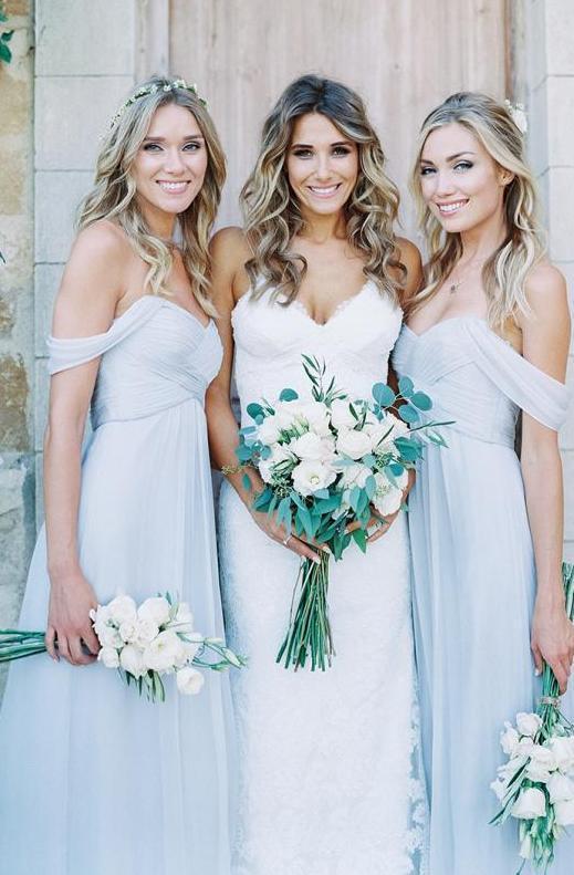 Light Sky Blue Bridesmaid Dress