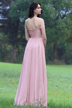 Elegant Chiffon Off-the-Shoulder Bridesmaid Dress