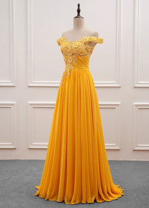 Chiffon Strapless Off-the-Shoulder Prom Dresses