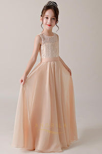 A-line/Princess Chiffon & Lace Flower Girl Dresses