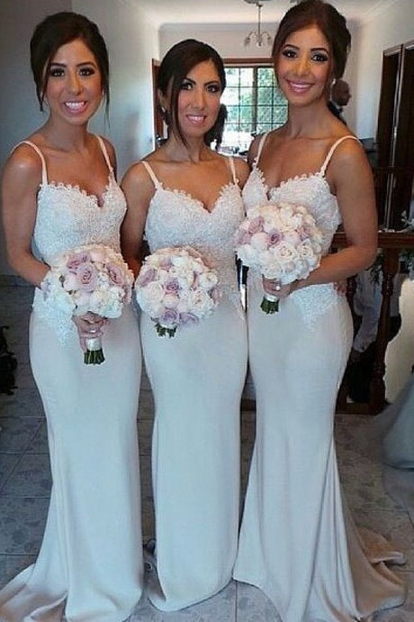 Trumpet/Mermaid Sweetheart Sleeveless Sweep Train Bridesmaid Dresses