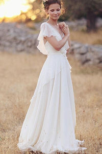 Simple A-Line Chiffon Wedding Dresses