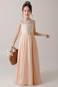 A-line/Princess Chiffon & Lace Flower Girl Dresses