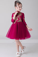 High Neck Flower Girl Dresses with Embroidery