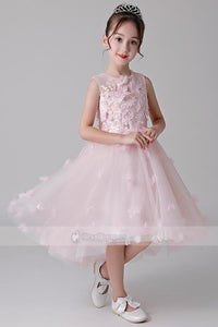 High-Low Sleeveless Flower Girl Dresses