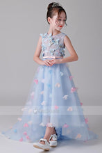 Cute High-Low Jewel Neckline Flower Girl Dresses