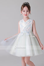 V-Neck Short Flower Girl Dresses