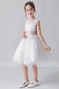 Sexy Jewel Neckline Flower Girl Dresses