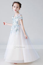 Colored V-Neck Neckline Flower Girl Dresses