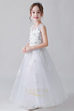 A-Line Jewel Neckline Flower Girl Dresses