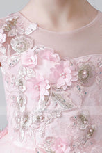 Princess Sleeveless Flower Girl Dresses with Handmade Flowers