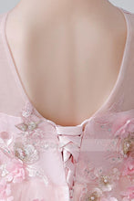 Princess Sleeveless Flower Girl Dresses with Handmade Flowers