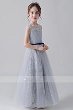 Elegant Long Flower Girl Dresses with Belt
