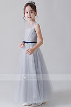 Elegant Long Flower Girl Dresses with Belt