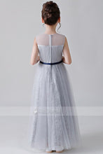 Elegant Long Flower Girl Dresses with Belt