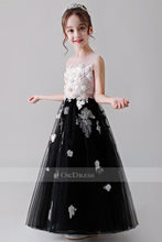 Colored Sleeveless Flower Girl Dresses with Hand-made Flowers