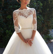 Ball Gown Lace Wedding Dresses with Sleeves