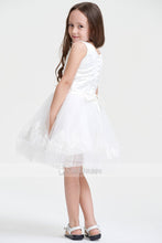 Cute Knee-length Lace Beaded Tulle Flower Girl Dress
