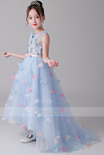 Cute High-Low Jewel Neckline Flower Girl Dresses