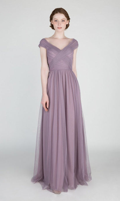 V-neck Long Bridesmaid Dresses