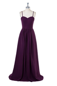 Sleeveless Spaghetti Straps Simple Bridesmaid Dresses