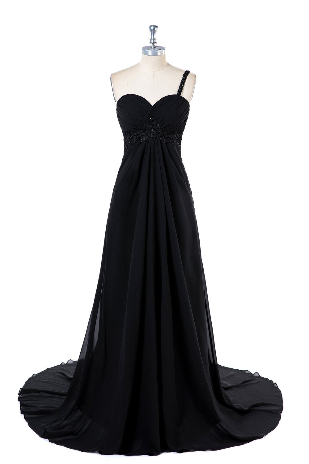 Black Sweetheart Chiffon Bridesmaid Dresses