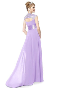 OKdress Chiffon Long Lilac Formal Prom Dress