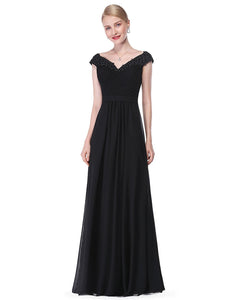 V Neck Chiffon Mother Dress