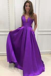 Sleeveless Floor-length V-neck Pleated Natural Zipper Prom Dresses