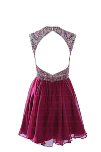 New Fashion Natural Sleeveless Chiffon Short/Mini A-line Prom Dresses