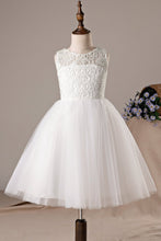 A-line/Princess Tulle & Lace Flower Girl Dresses with Bows