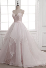 Chic Ball Gown Tulle & Organza Wedding Dresses with Beaded Embroidery & Ruffles