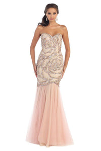 Pearl Pink Charming Mermaid Formal Prom Dress For Sale