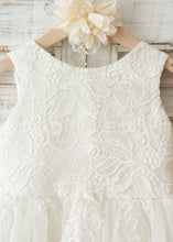 Sleeveless A-Line/Princess Knee-Length Flower Girl Dress With Bow(s)