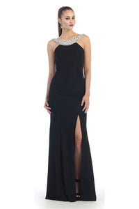 Black Long Prom Dresses Evening Party Formal Gown
