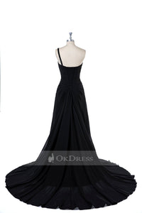Black Sweetheart Chiffon Bridesmaid Dresses