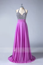 Halter Sweetheart Beading Prom Dresses