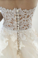 Champagne Particular Applique Sweep Train Buttons Scoop Sleeveless Wedding Dresses