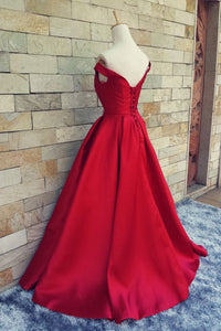 Glamorous Waistband Short Sleeve Natural Satin Prom Dresses