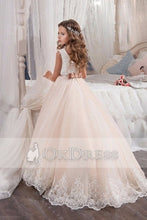 Ball Gown Sleeveless Beading Floor-Length Flower Girl Dresses