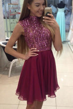 New Fashion Natural Sleeveless Chiffon Short/Mini A-line Prom Dresses