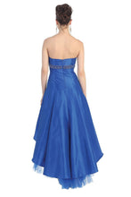 Blue OKdress Long Short Bridesmaids High Low Dress Formal Prom