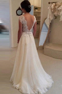 Charmed Floor-length Scoop Natural Wedding Dresses