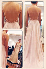 Pink Great Sweep Train Chiffon Prom Dresses